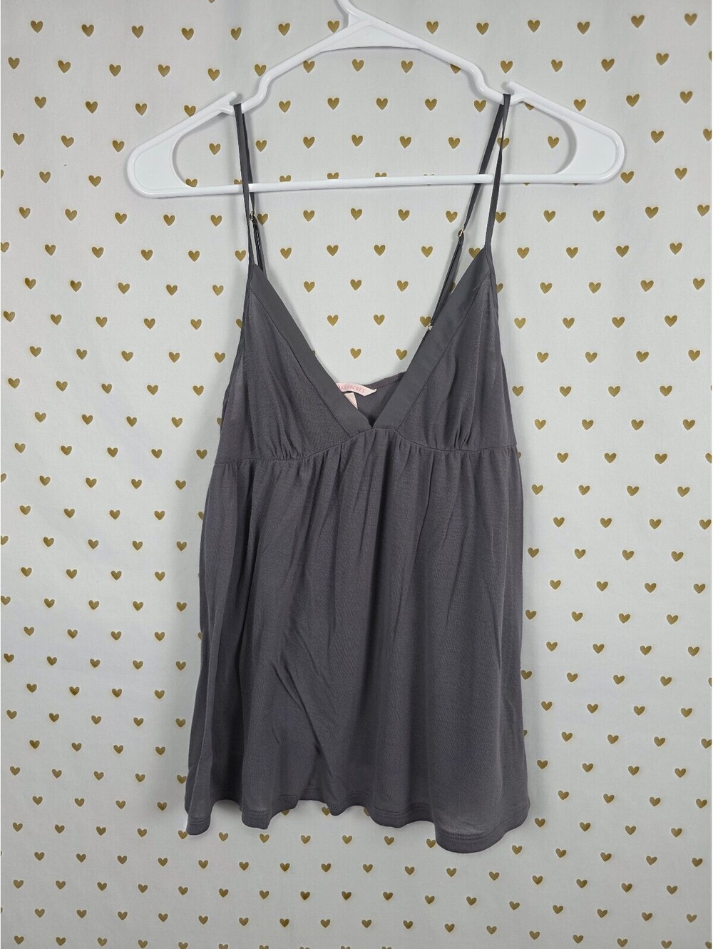 Victorias Secret Soft Modal Grey Babydoll Tank Top Medium